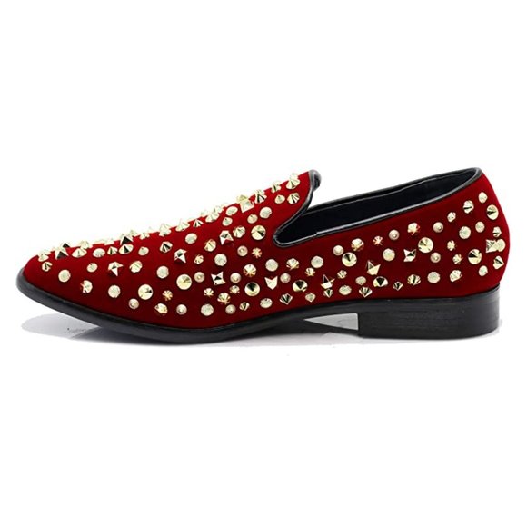 Men\'s Vintage Spike Dress Loafers Slip On Fashion Shoes Classic Tuxedo Dress Sho main image 5